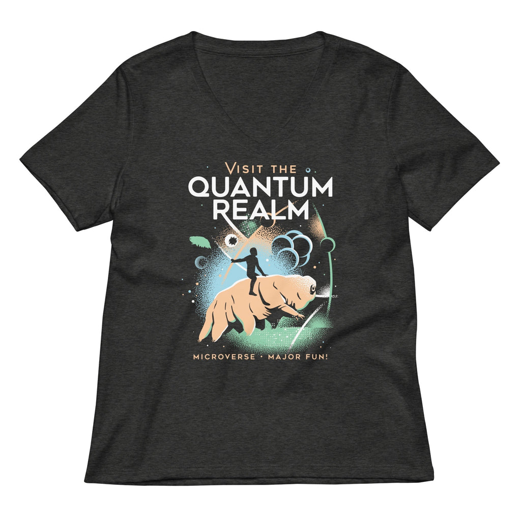 Visit The Quantum Realm Women's V-Neck Tee Hoodie, Sweatshirt | PureTeeCo.com (Image 3)