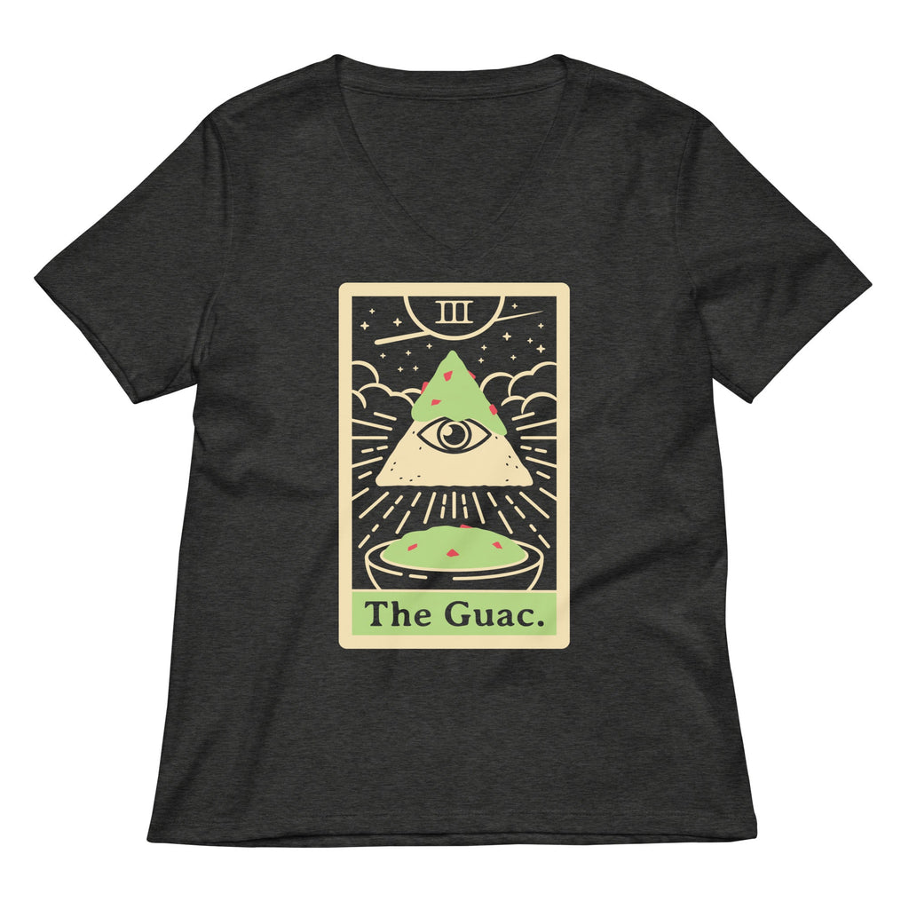The Guac Tarot Women's V-Neck Tee Hoodie, Sweatshirt | PureTeeCo.com (Image 3)