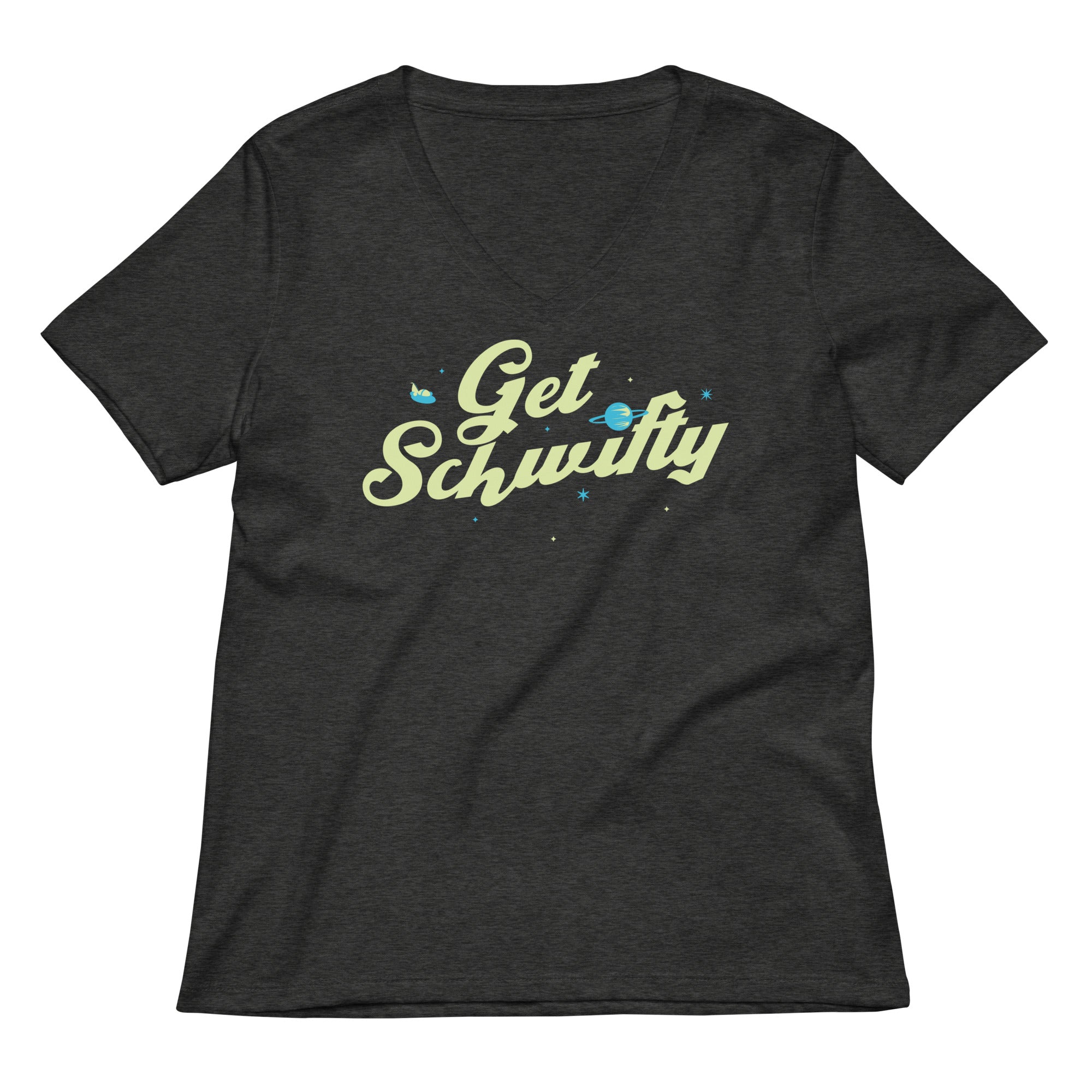 Get Schwifty Women's V-Neck Tee Hoodie, Sweatshirt | PureTeeCo.com (Image 3)