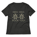 Weevil Weevil Rock You! Women's V-Neck Tee Hoodie, Sweatshirt | PureTeeCo.com (Image 1)