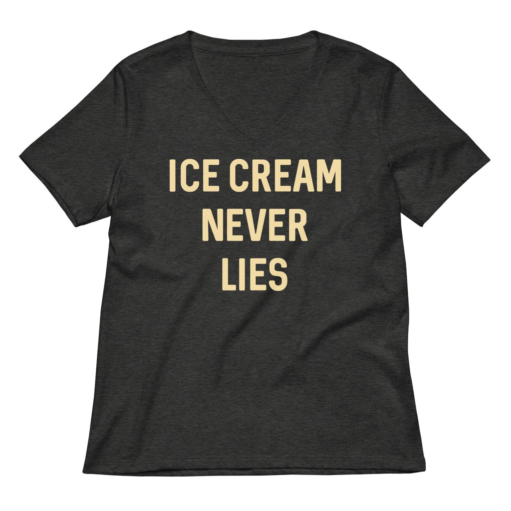 Ice Cream Never Lies Women's V-Neck Tee Hoodie, Sweatshirt | PureTeeCo.com (Image 3)