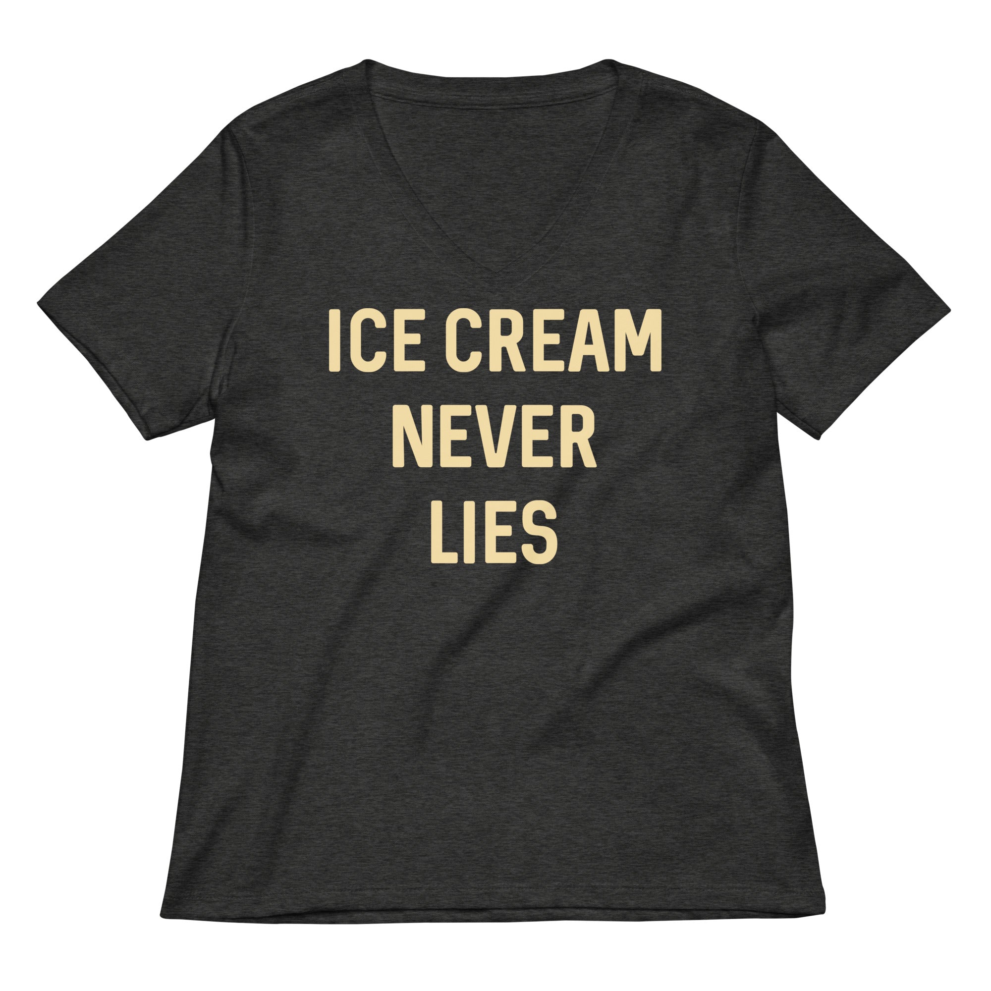 Ice Cream Never Lies Women's V-Neck Tee Hoodie, Sweatshirt | PureTeeCo.com (Image 3)