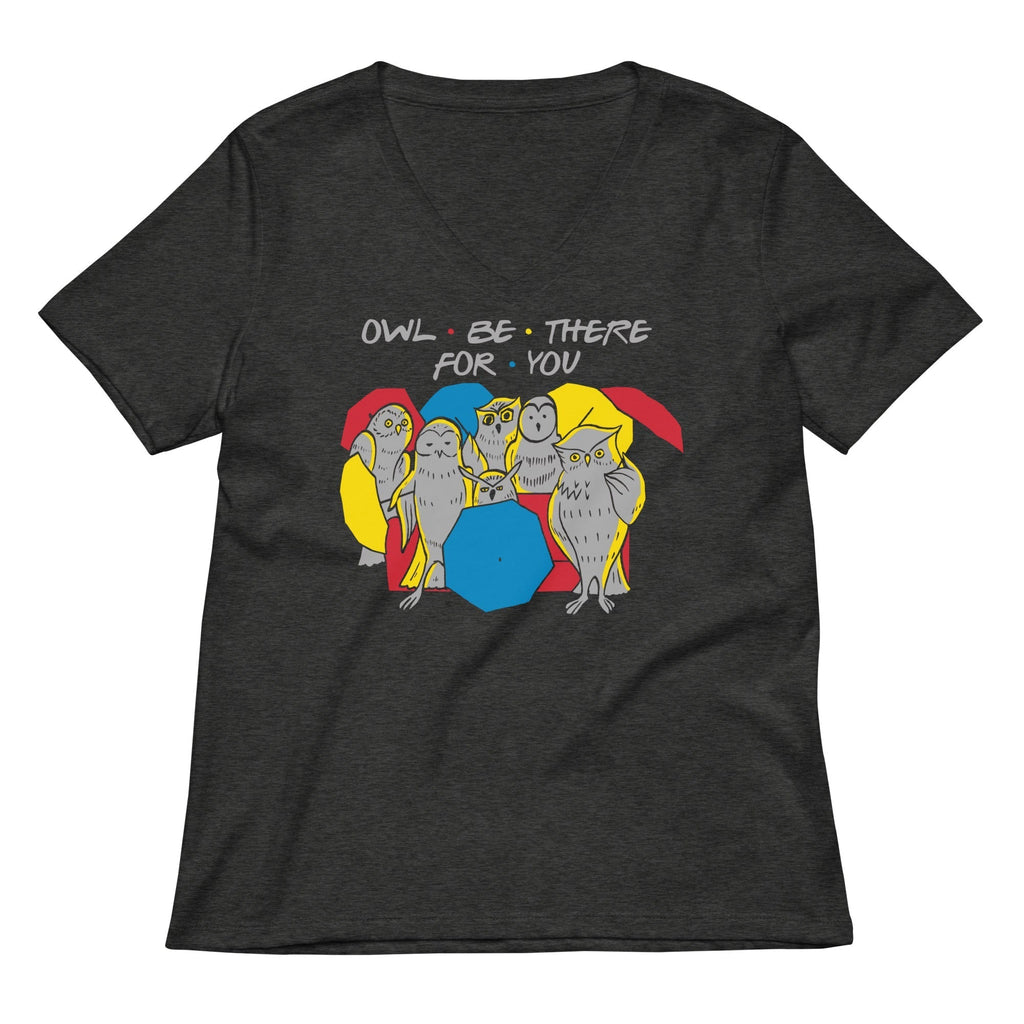 Owl Be There For You Women's V-Neck Tee Hoodie, Sweatshirt | PureTeeCo.com (Image 3)