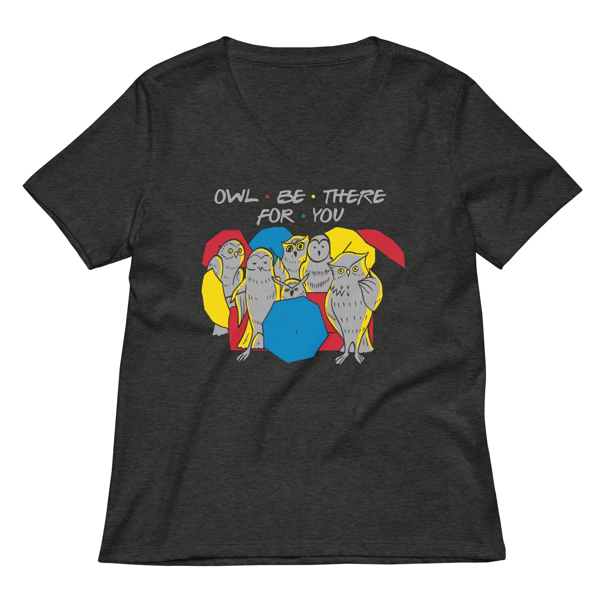 Owl Be There For You Women's V-Neck Tee Hoodie, Sweatshirt | PureTeeCo.com (Image 3)