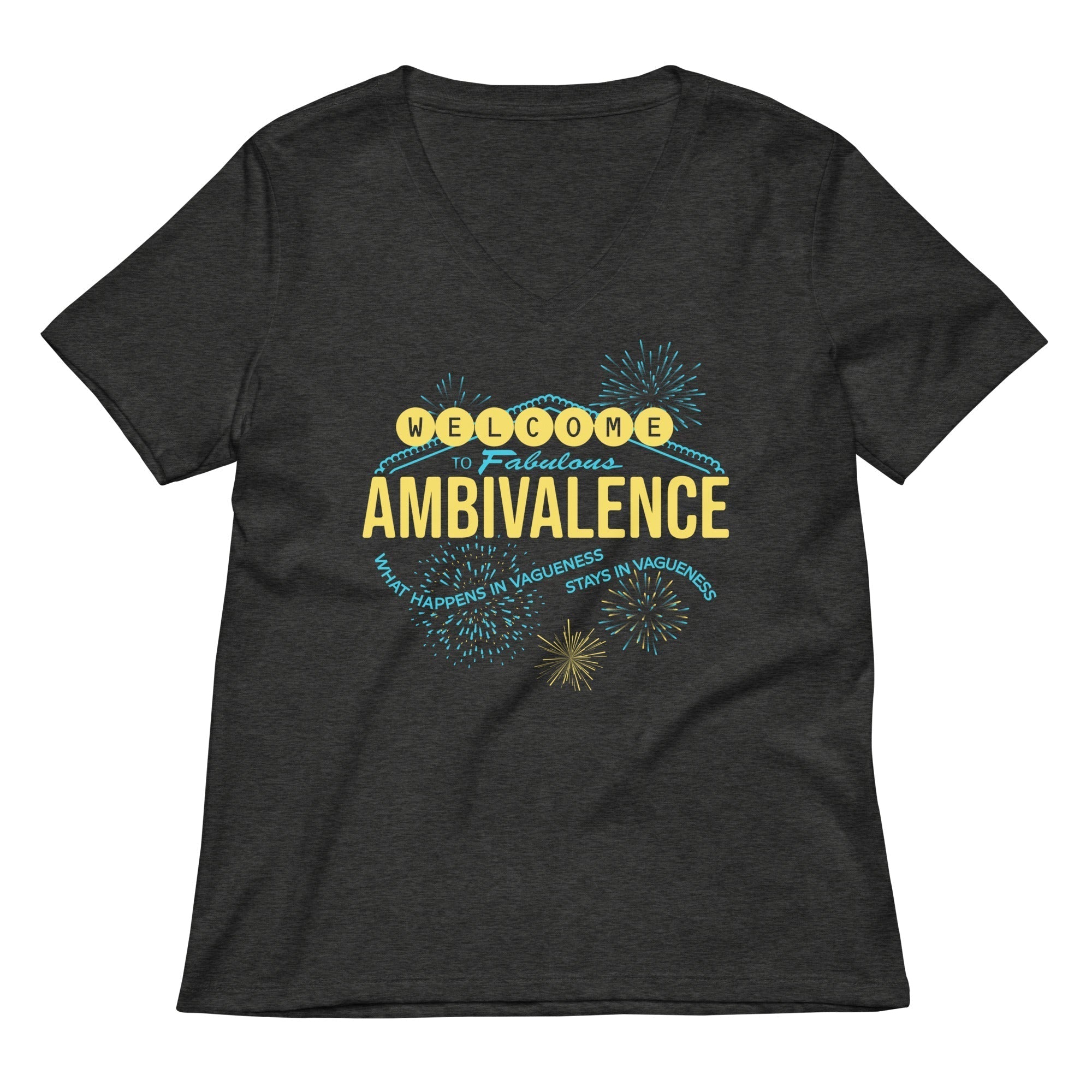 Welcome To Fabulous Ambivalence Women's V-Neck Tee Hoodie, Sweatshirt | PureTeeCo.com (Image 3)