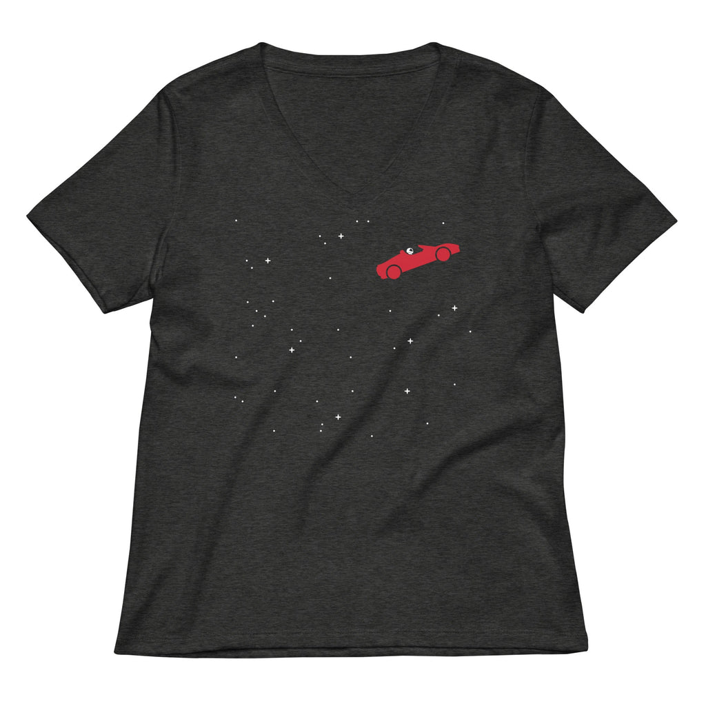 Space Road Women's V-Neck Tee Hoodie, Sweatshirt | PureTeeCo.com (Image 3)