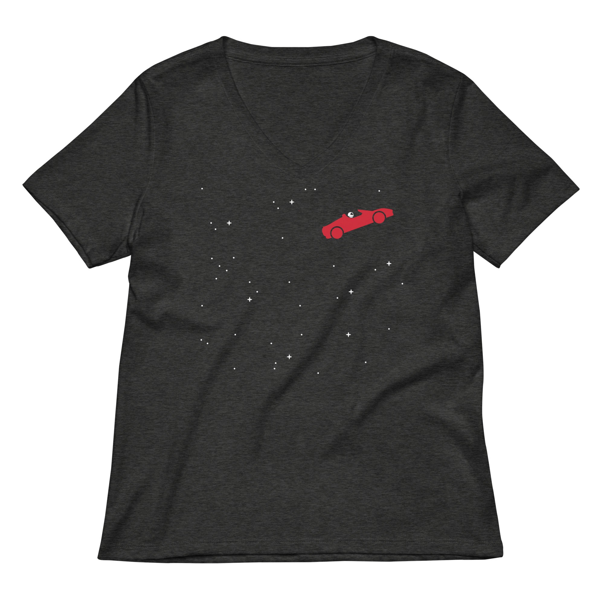 Space Road Women's V-Neck Tee Hoodie, Sweatshirt | PureTeeCo.com (Image 3)
