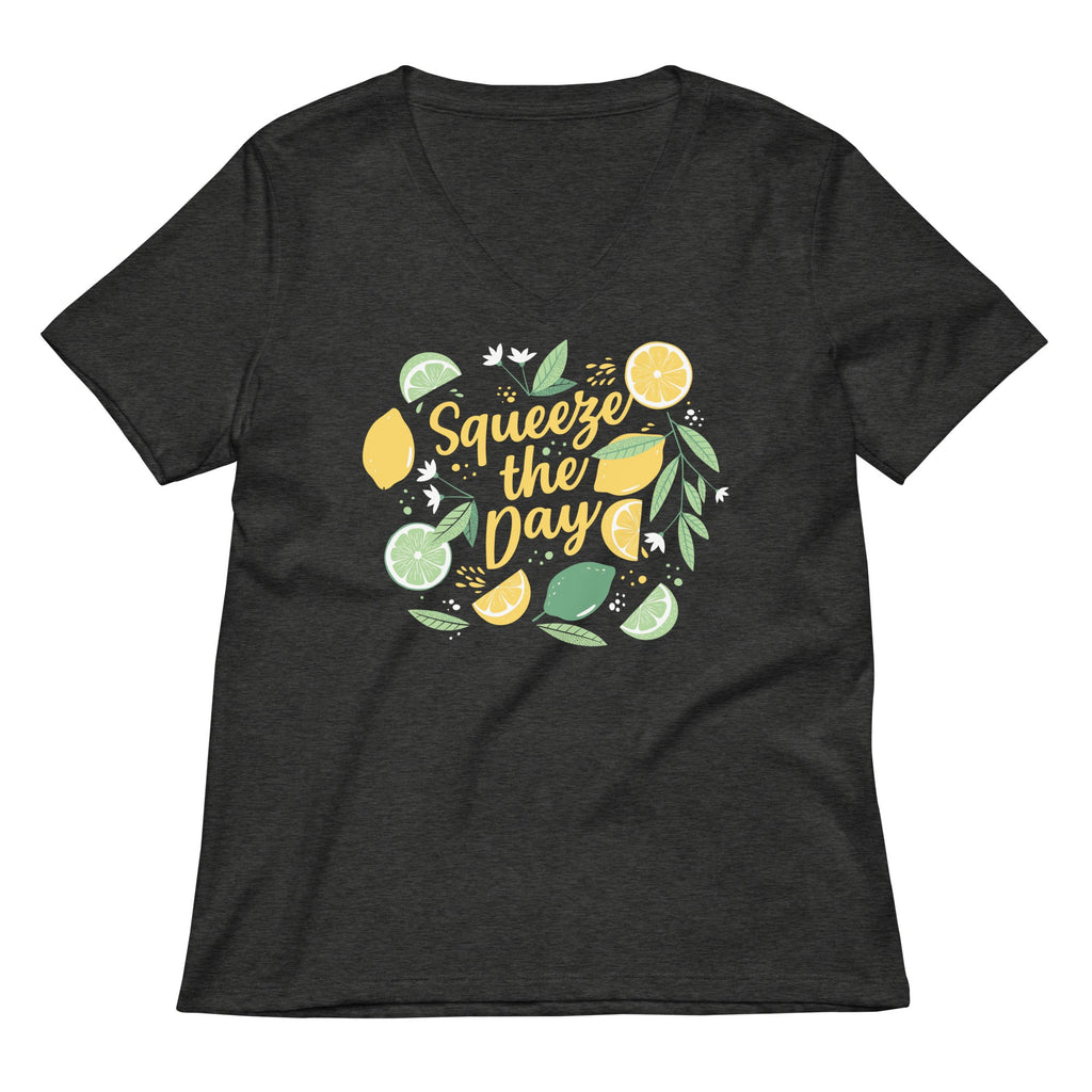 Squeeze The Day Women's V-Neck Tee Hoodie, Sweatshirt | PureTeeCo.com (Image 3)