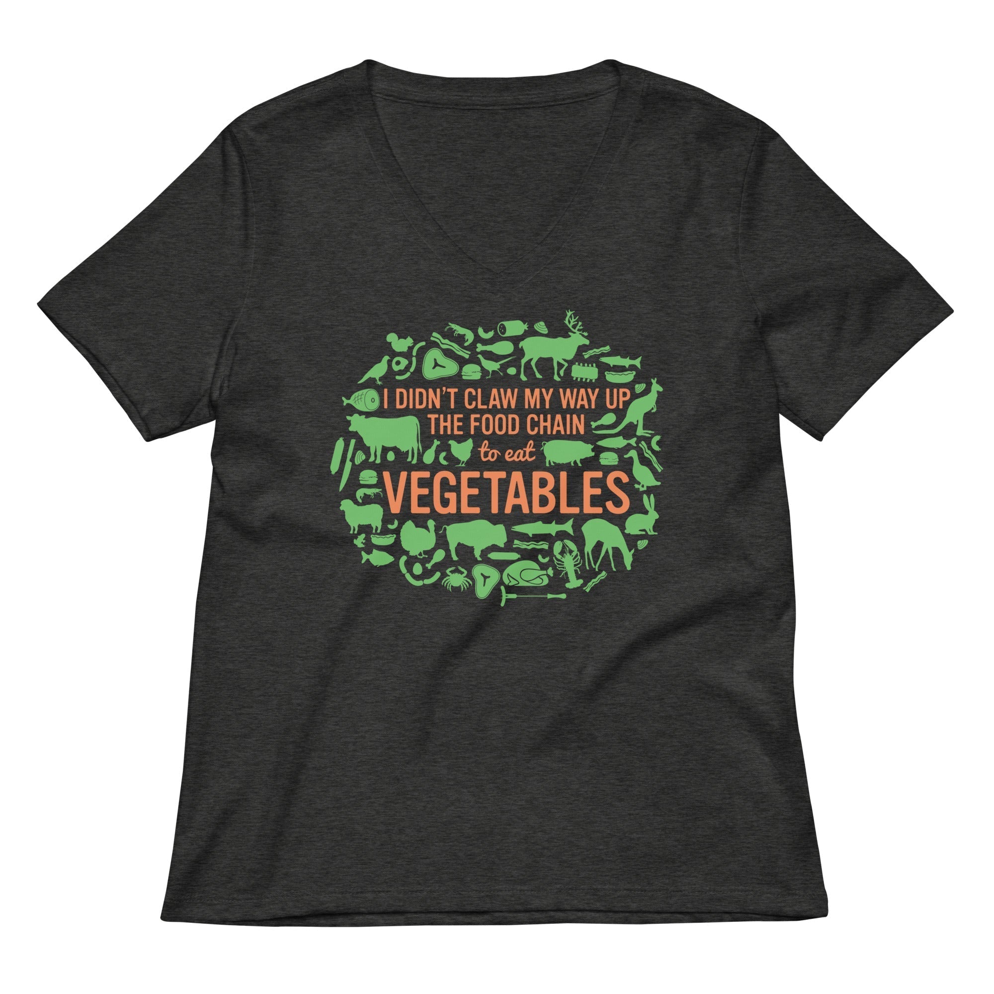 Top Of The Food Chain Women's V-Neck Tee Hoodie, Sweatshirt | PureTeeCo.com (Image 3)
