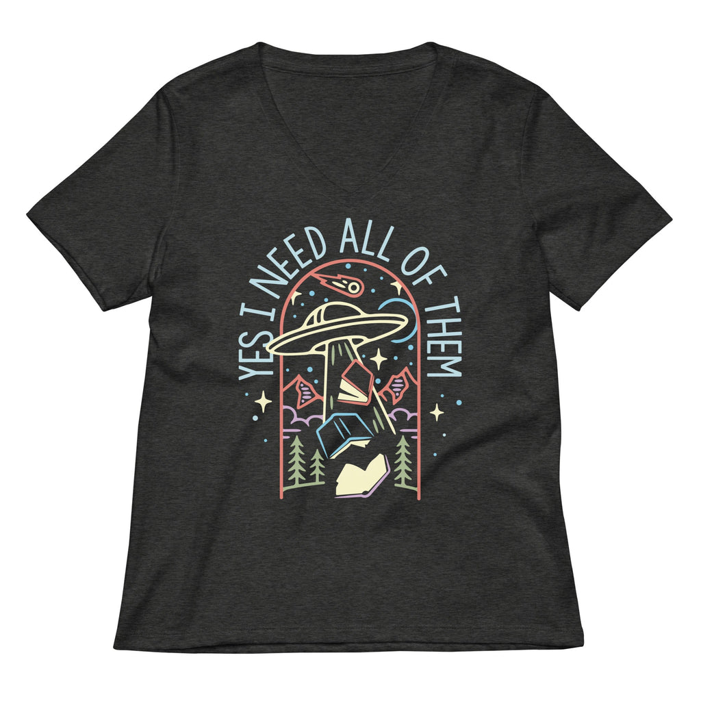 Yes I Need All Of Them Women's V-Neck Tee Hoodie, Sweatshirt | PureTeeCo.com (Image 1)