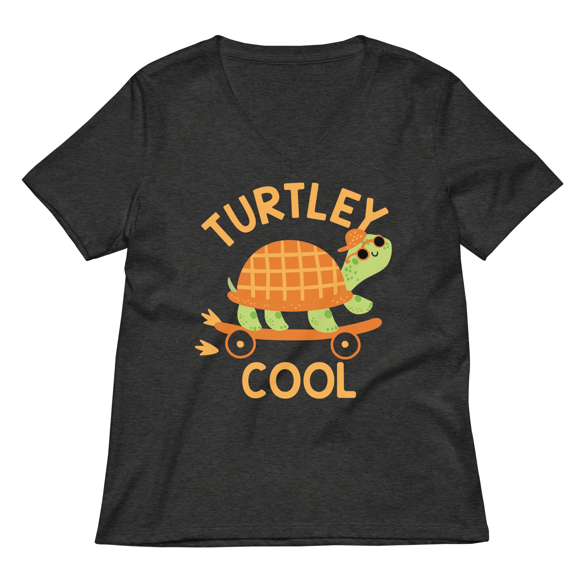 Turtley Cool Women's V-Neck Tee Hoodie, Sweatshirt | PureTeeCo.com (Image 3)