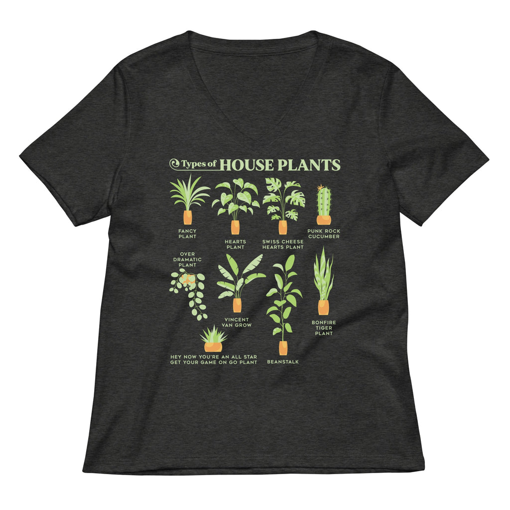 Types Of House Plants Women's V-Neck Tee Hoodie, Sweatshirt | PureTeeCo.com (Image 3)
