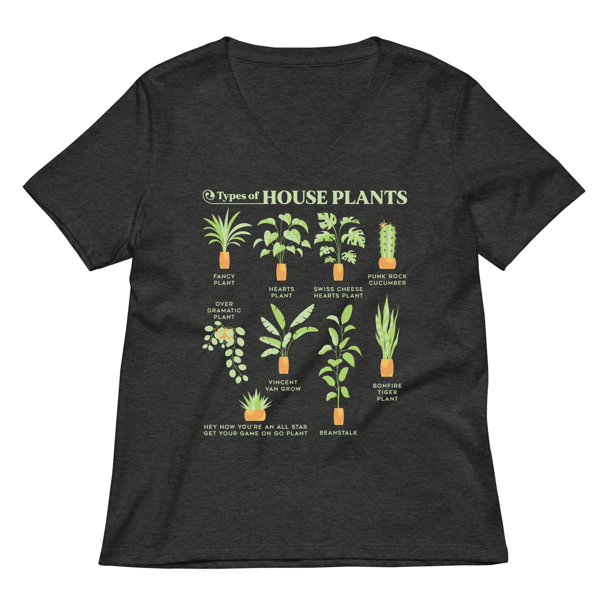 Types Of House Plants Women's V-Neck Tee Hoodie, Sweatshirt | PureTeeCo.com (Image 3)