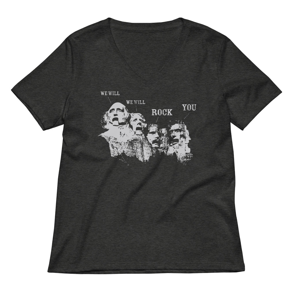 We Will Rock You Women's V-Neck Tee Hoodie, Sweatshirt | PureTeeCo.com (Image 3)
