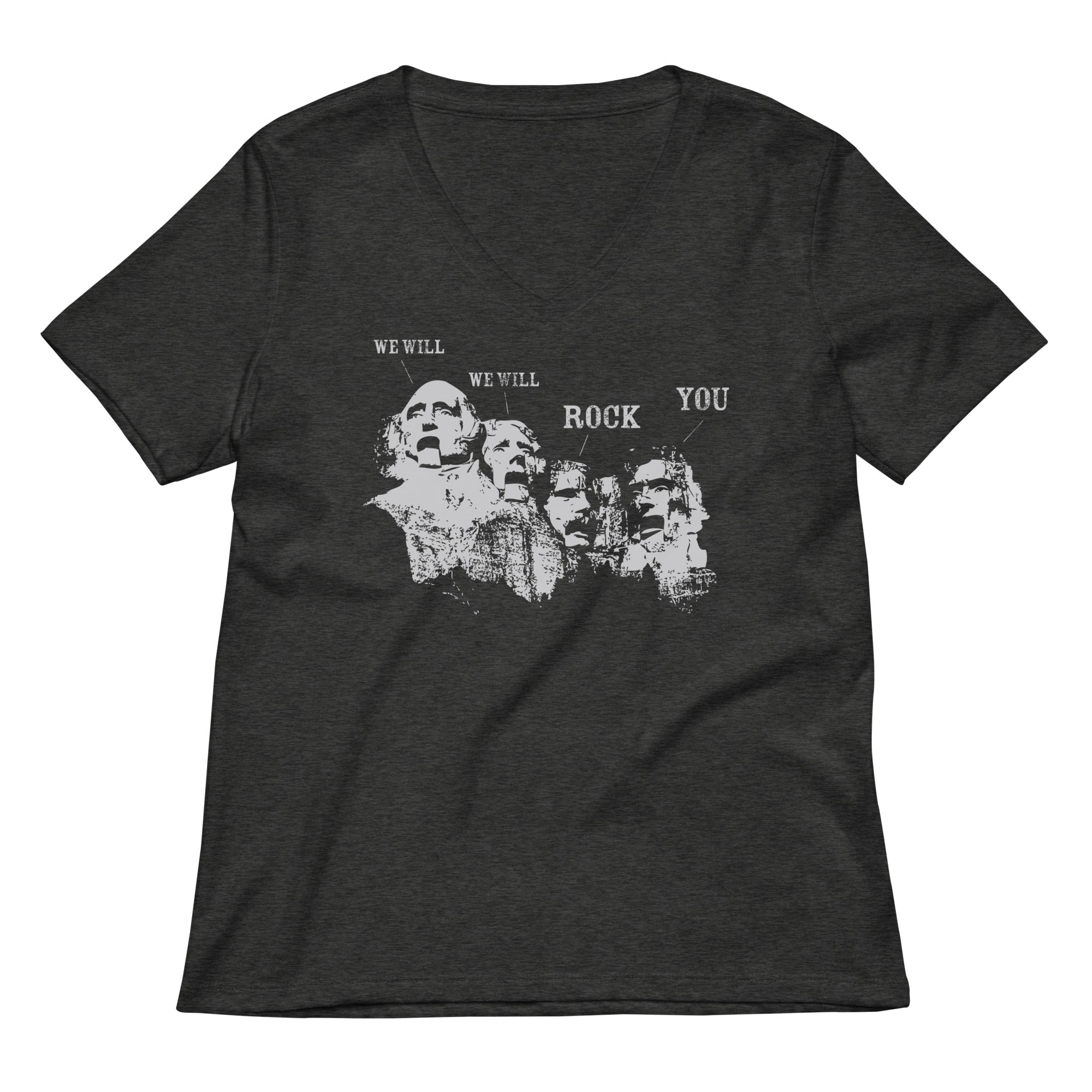 We Will Rock You Women's V-Neck Tee Hoodie, Sweatshirt | PureTeeCo.com (Image 3)