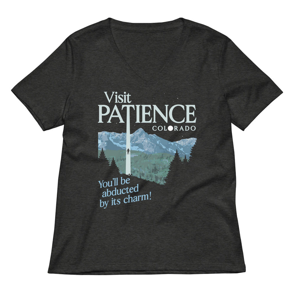 Visit Patience Colorado Women's V-Neck Tee Hoodie, Sweatshirt | PureTeeCo.com (Image 2)