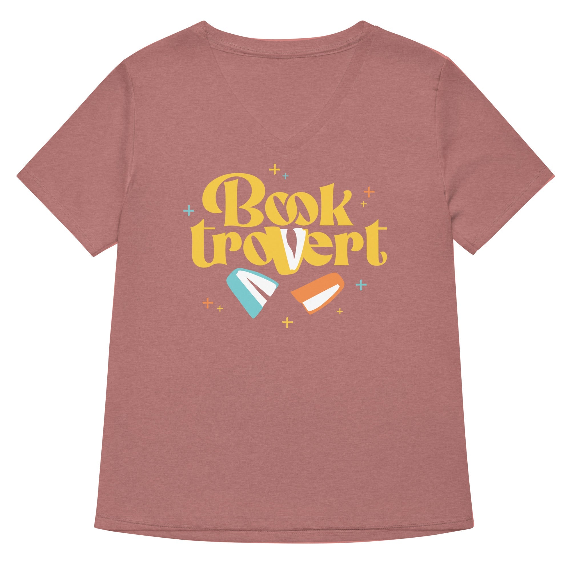 Booktrovert Women's V-Neck Tee Hoodie, Sweatshirt | PureTeeCo.com (Image 1)