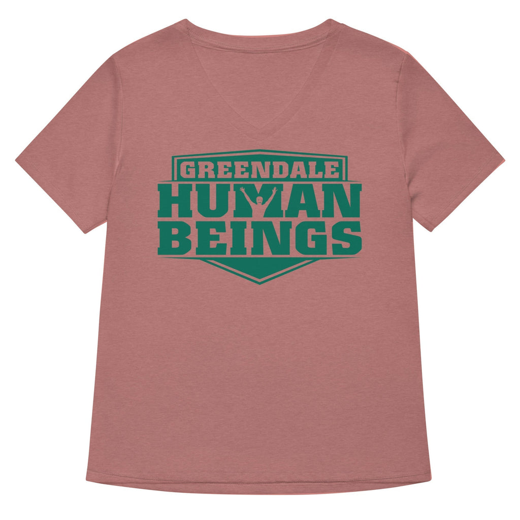 Greendale Human Beings Women's V-Neck Tee Hoodie, Sweatshirt | PureTeeCo.com (Image 4)