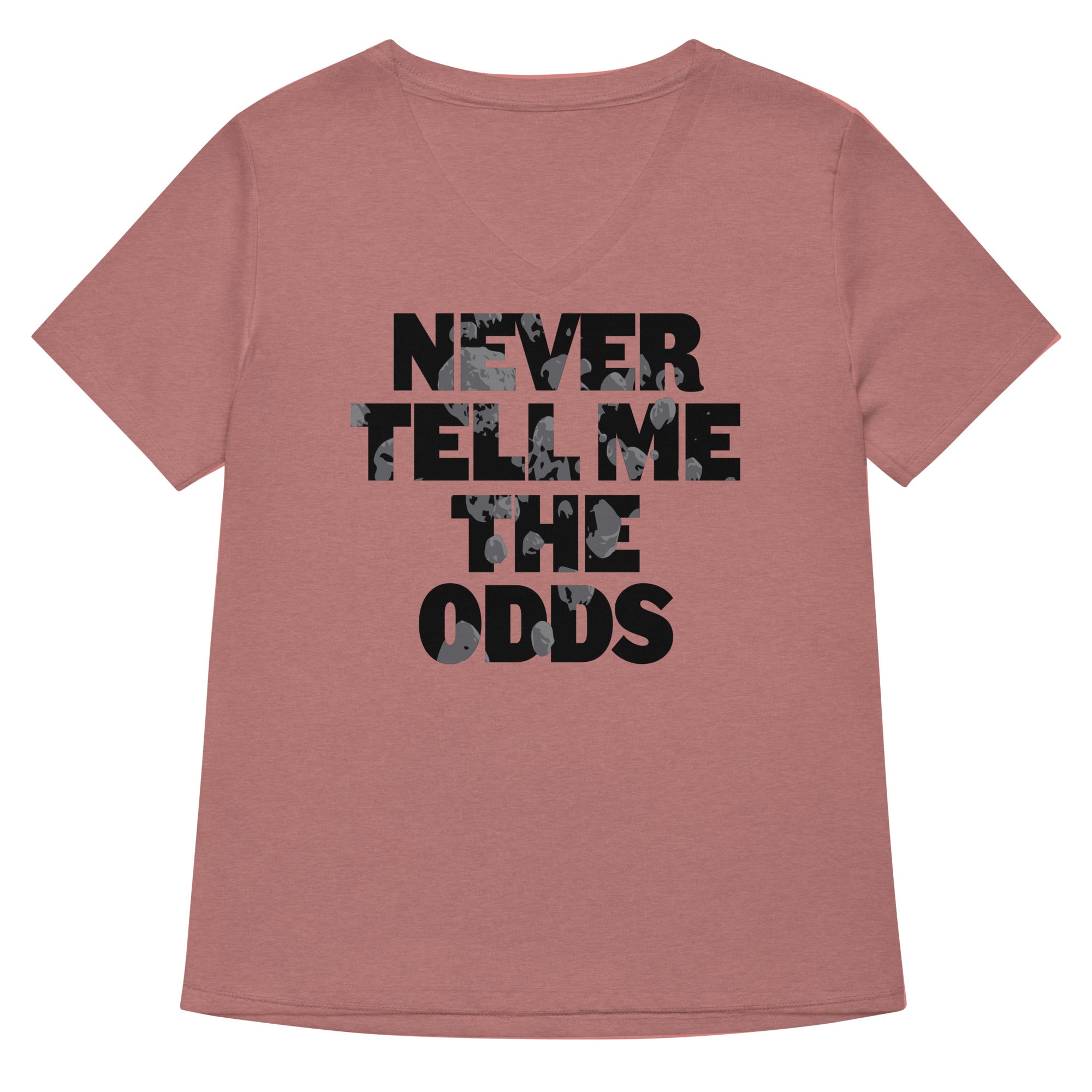 Never Tell Me The Odds Women's V-Neck Tee Hoodie, Sweatshirt | PureTeeCo.com (Image 1)
