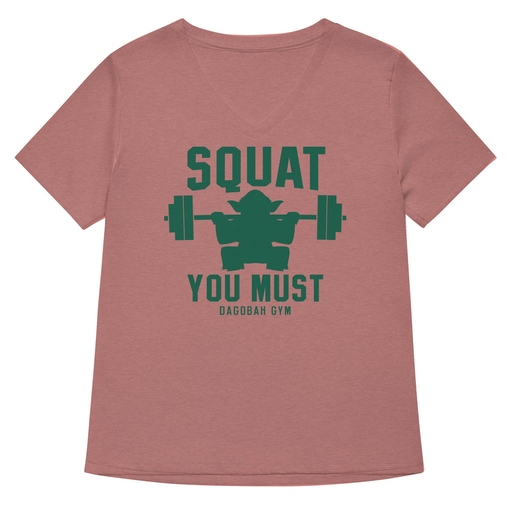 Squat You Must Women's V-Neck Tee Hoodie, Sweatshirt | PureTeeCo.com (Image 2)