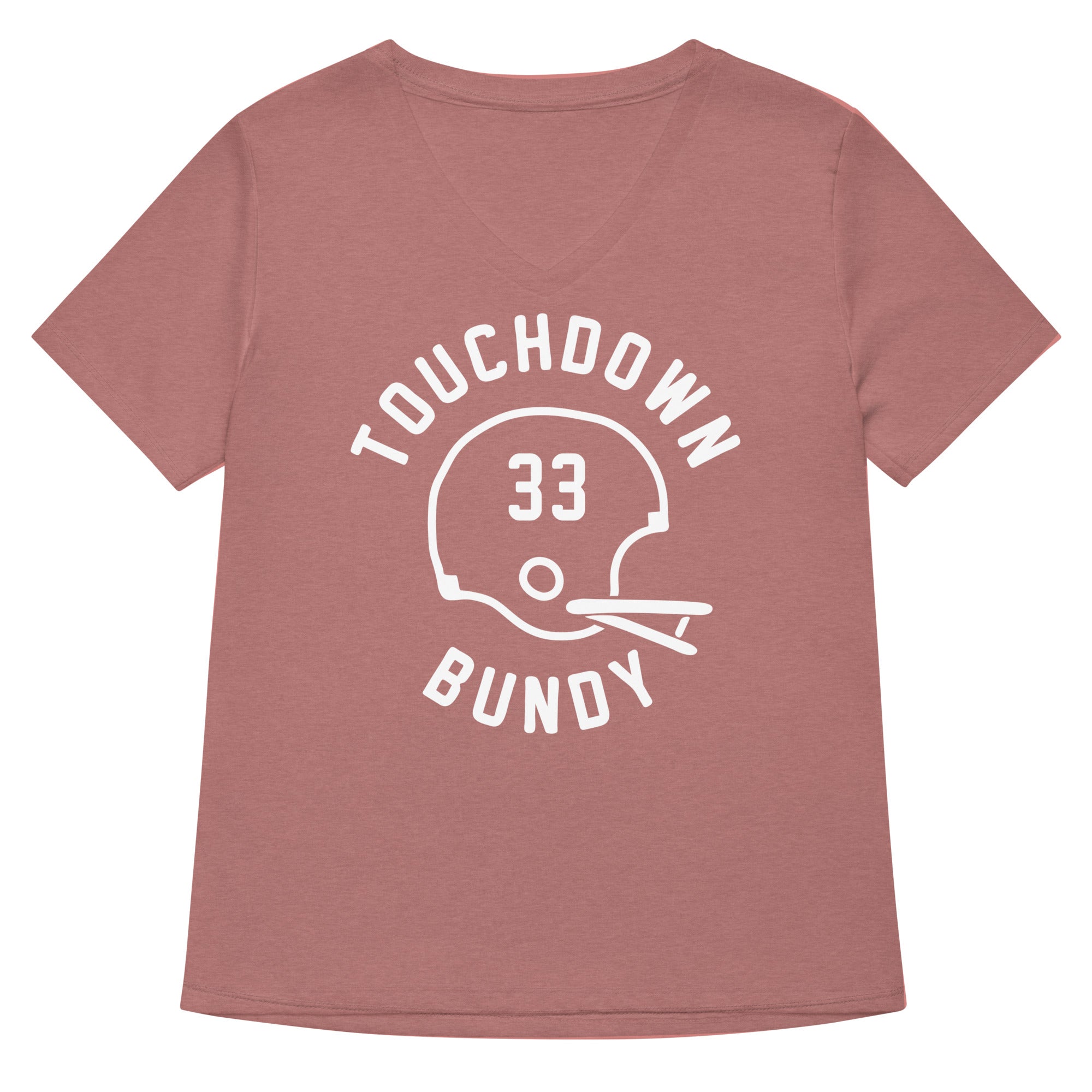 Touchdown Bundy Women's V-Neck Tee Hoodie, Sweatshirt | PureTeeCo.com (Image 5)