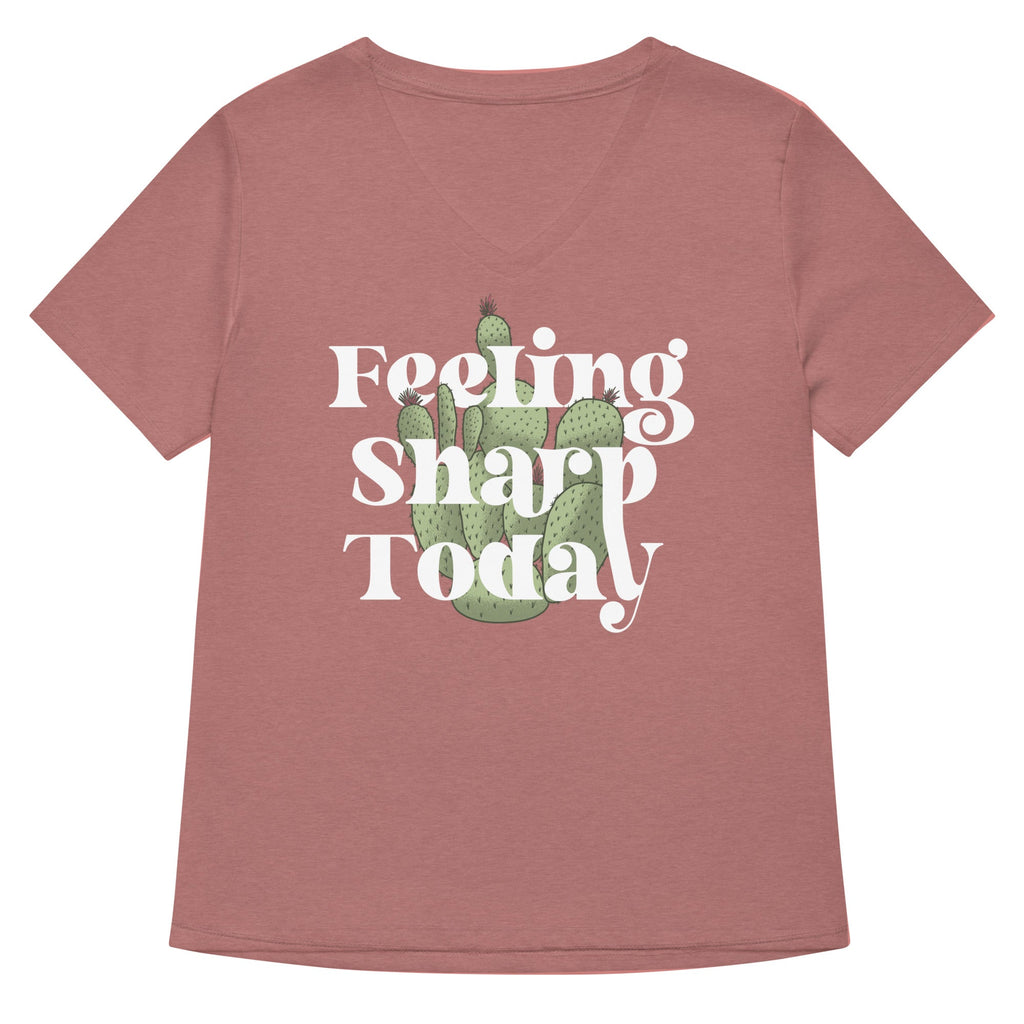 Feeling Sharp Today Women's V-Neck Tee Hoodie, Sweatshirt | PureTeeCo.com (Image 5)
