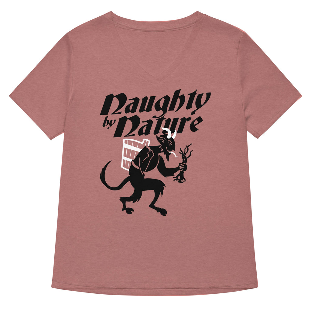 Naughty By Nature Women's V-Neck Tee Hoodie, Sweatshirt | PureTeeCo.com (Image 2)