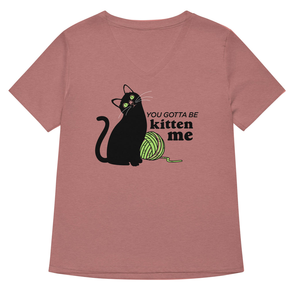 You Gotta Be Kitten Me Women's V-Neck Tee Hoodie, Sweatshirt | PureTeeCo.com (Image 2)