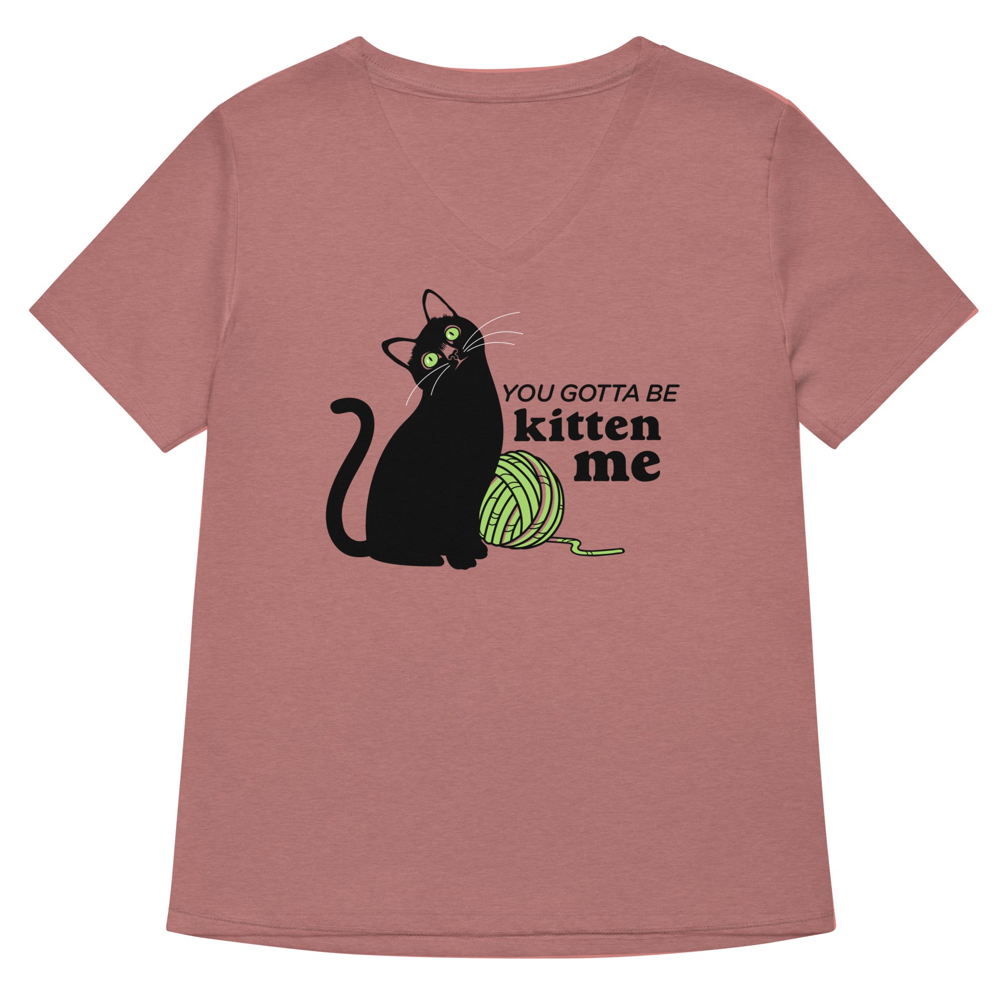 You Gotta Be Kitten Me Women's V-Neck Tee Hoodie, Sweatshirt | PureTeeCo.com (Image 2)