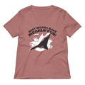 Just Wanna Have Megalo' Fun! Women's V-Neck Tee Hoodie, Sweatshirt | PureTeeCo.com (Image 1)