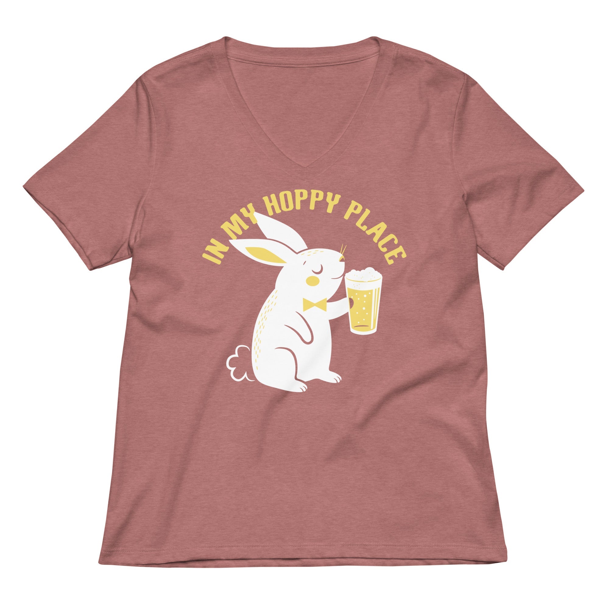 In My Hoppy Place Women's V-Neck Tee Hoodie, Sweatshirt | PureTeeCo.com (Image 5)