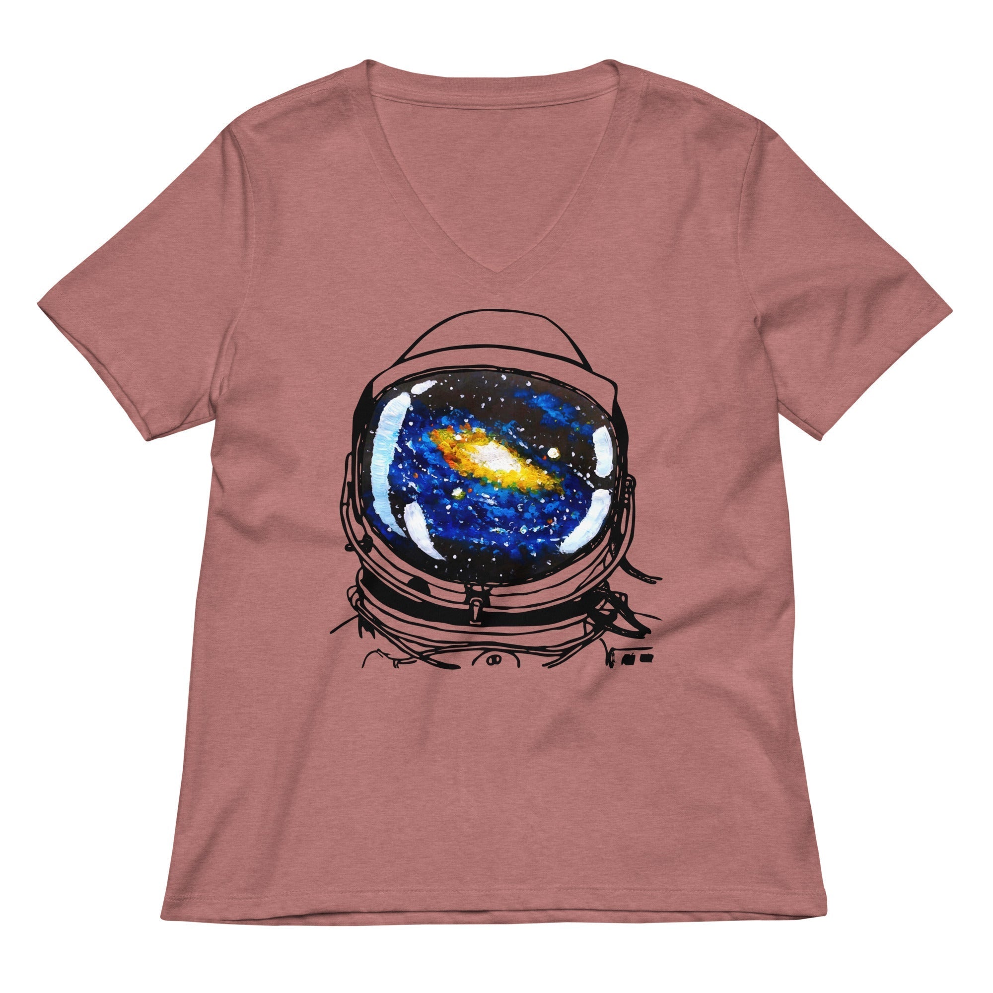 Space Sight Women's V-Neck Tee Hoodie, Sweatshirt | PureTeeCo.com (Image 2)