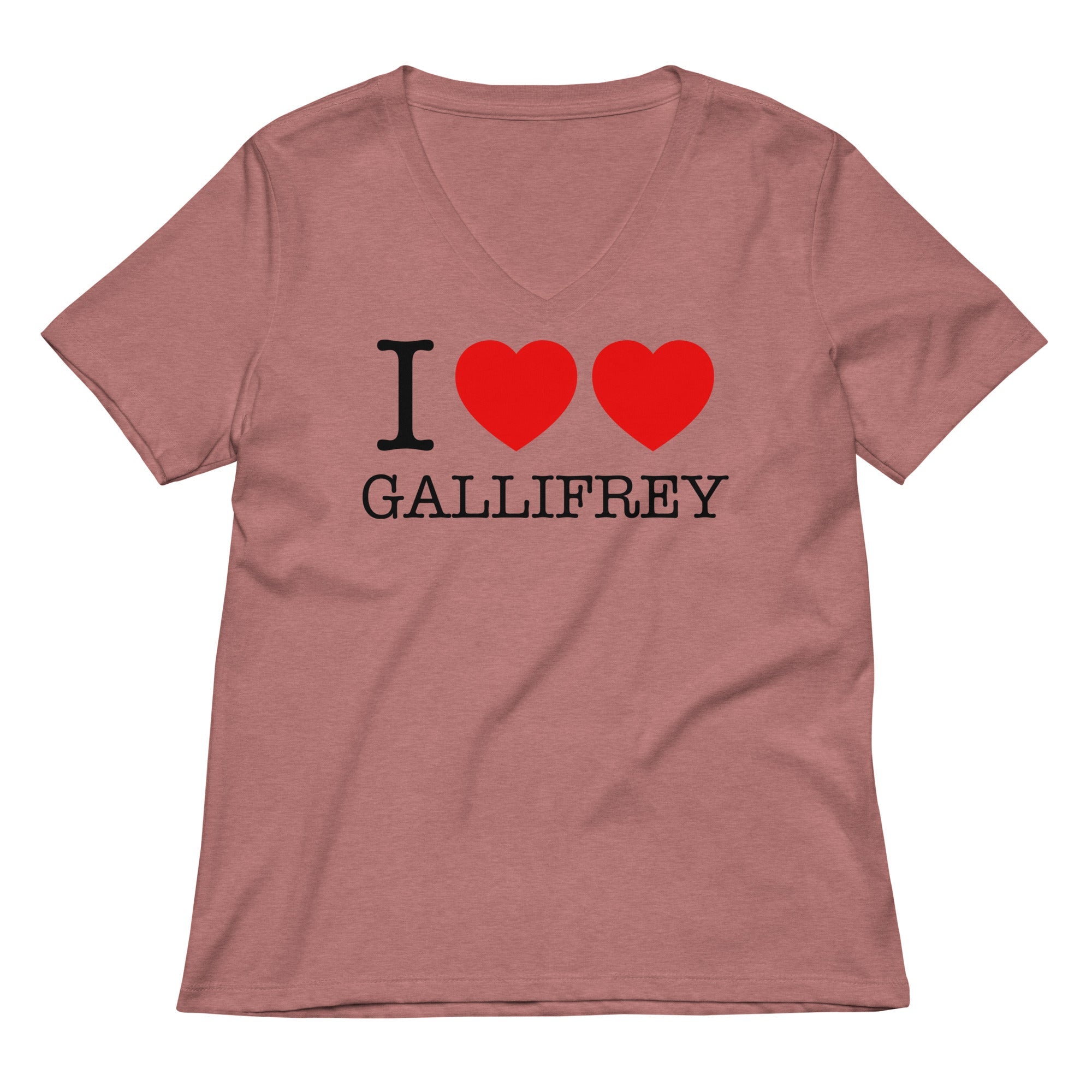I Heart Heart Gallifrey Women's V-Neck Tee Hoodie, Sweatshirt | PureTeeCo.com (Image 2)