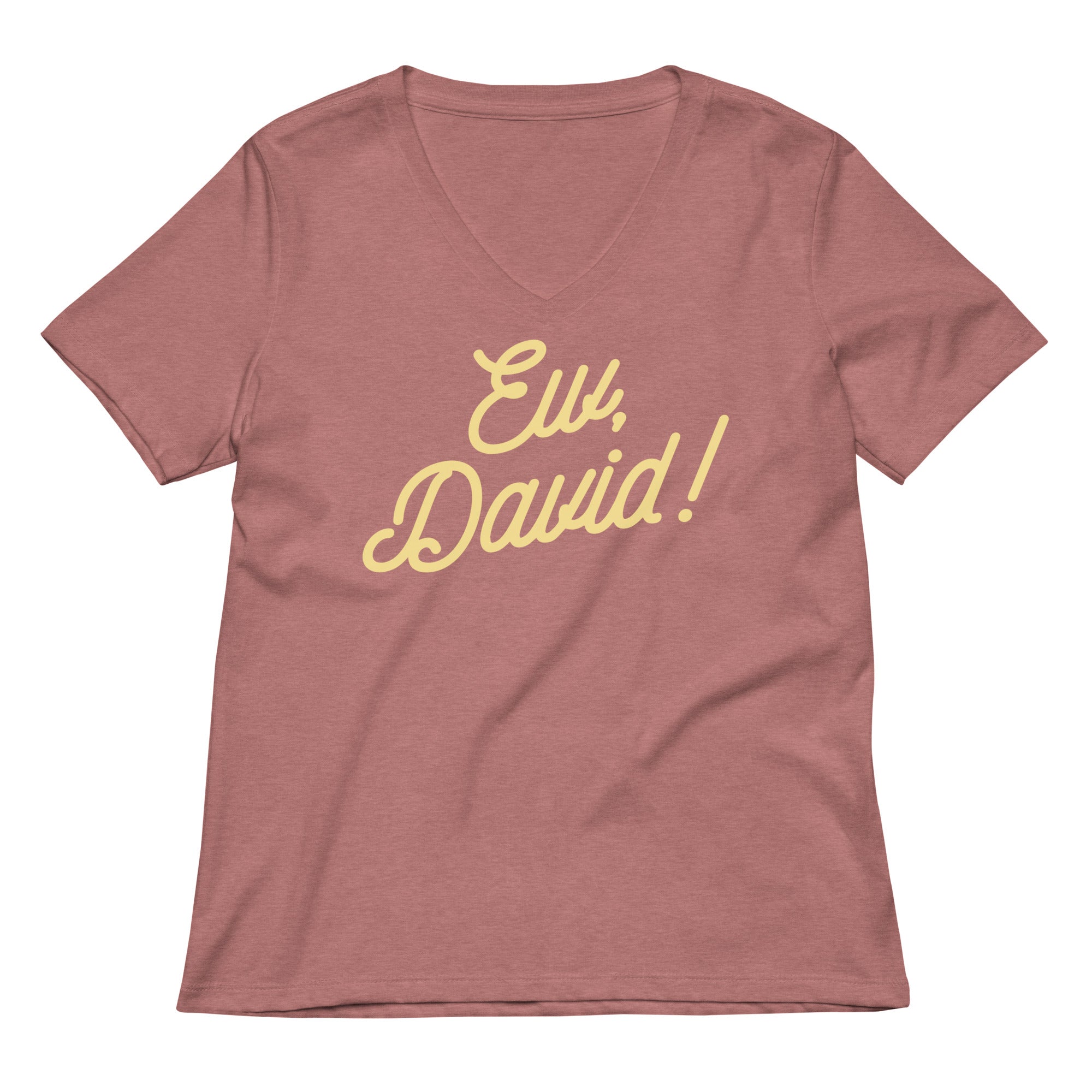 Ew, David! Women's V-Neck Tee Hoodie, Sweatshirt | PureTeeCo.com (Image 5)