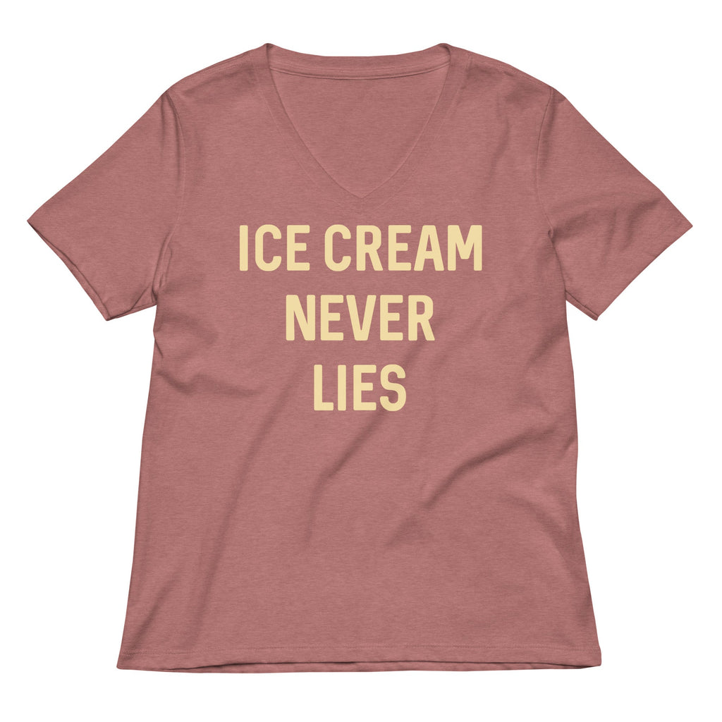 Ice Cream Never Lies Women's V-Neck Tee Hoodie, Sweatshirt | PureTeeCo.com (Image 5)