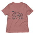Two Tired Women's V-Neck Tee Hoodie, Sweatshirt | PureTeeCo.com (Image 1)