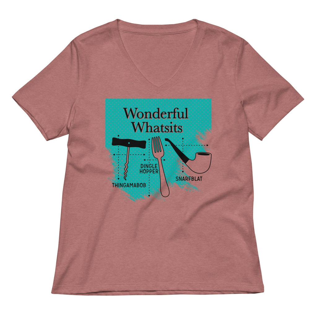 Wonderful Whatsits Women's V-Neck Tee Hoodie, Sweatshirt | PureTeeCo.com (Image 1)