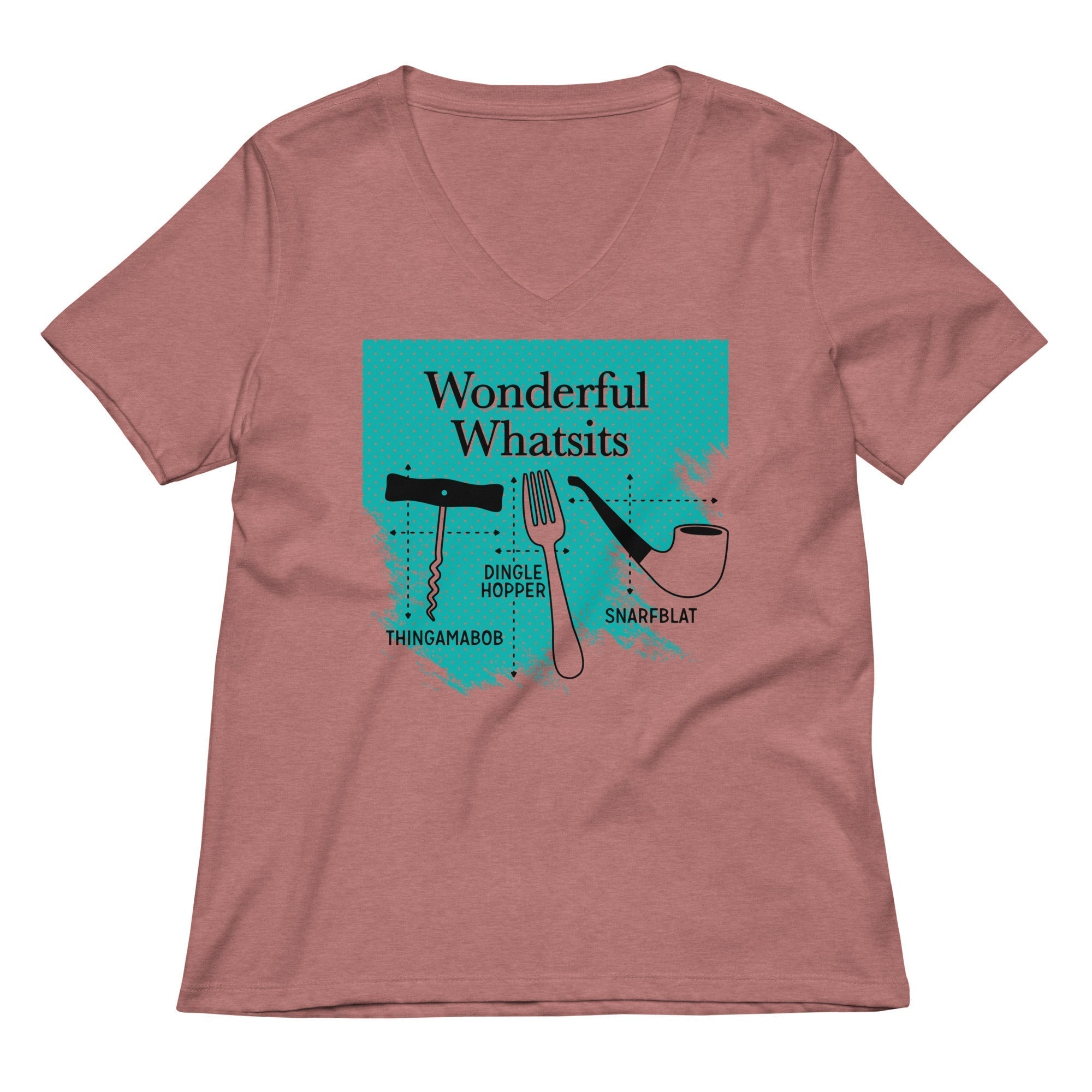 Wonderful Whatsits Women's V-Neck Tee Hoodie, Sweatshirt | PureTeeCo.com (Image 1)