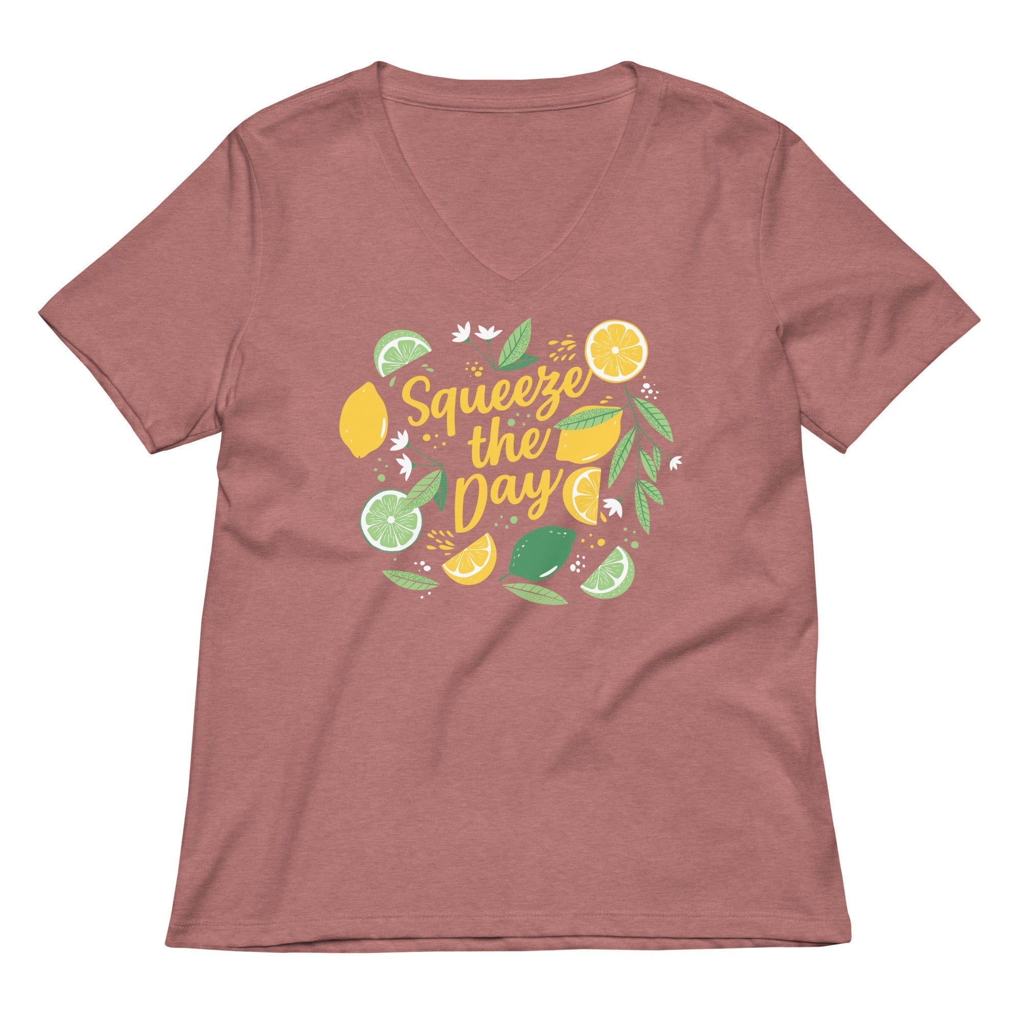 Squeeze The Day Women's V-Neck Tee Hoodie, Sweatshirt | PureTeeCo.com (Image 5)