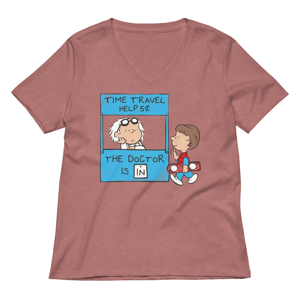 The Doctor Is In Women's V-Neck Tee Hoodie, Sweatshirt | PureTeeCo.com (Image 2)