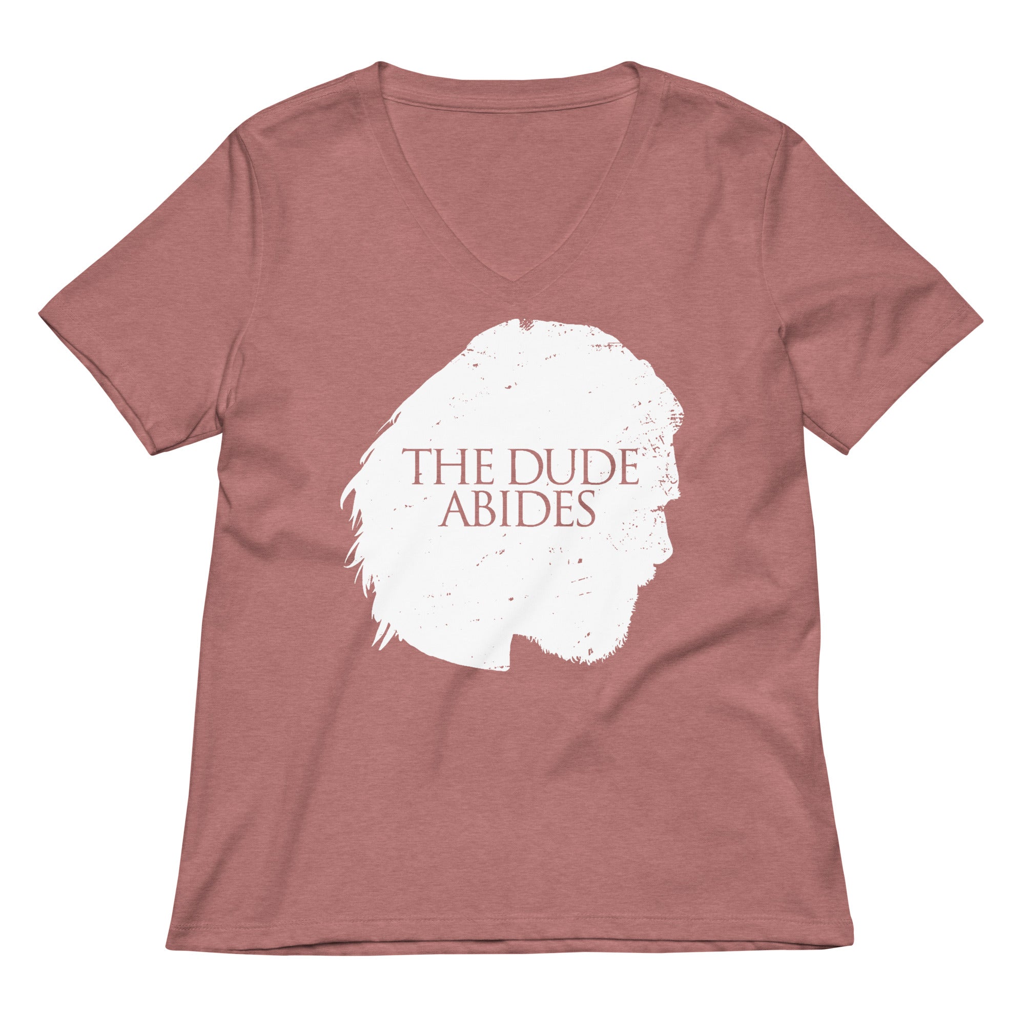 The Dude Abides Women's V-Neck Tee Hoodie, Sweatshirt | PureTeeCo.com (Image 5)