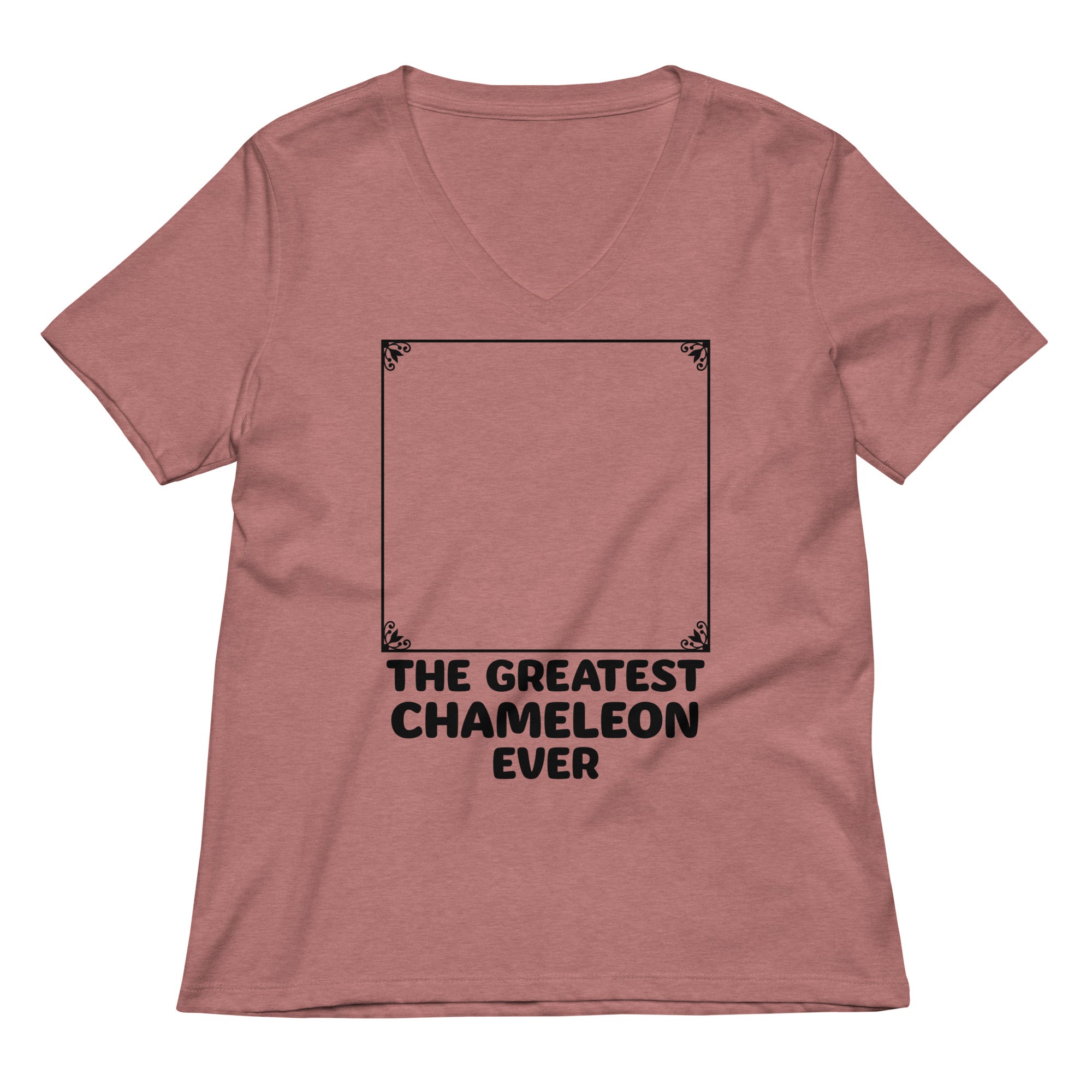 The Greatest Chameleon Ever Women's V-Neck Tee Hoodie, Sweatshirt | PureTeeCo.com (Image 2)
