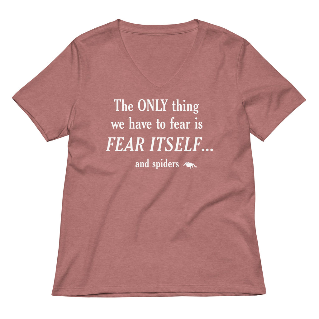 The Only Thing We Have To Fear Women's V-Neck Tee Hoodie, Sweatshirt | PureTeeCo.com (Image 5)