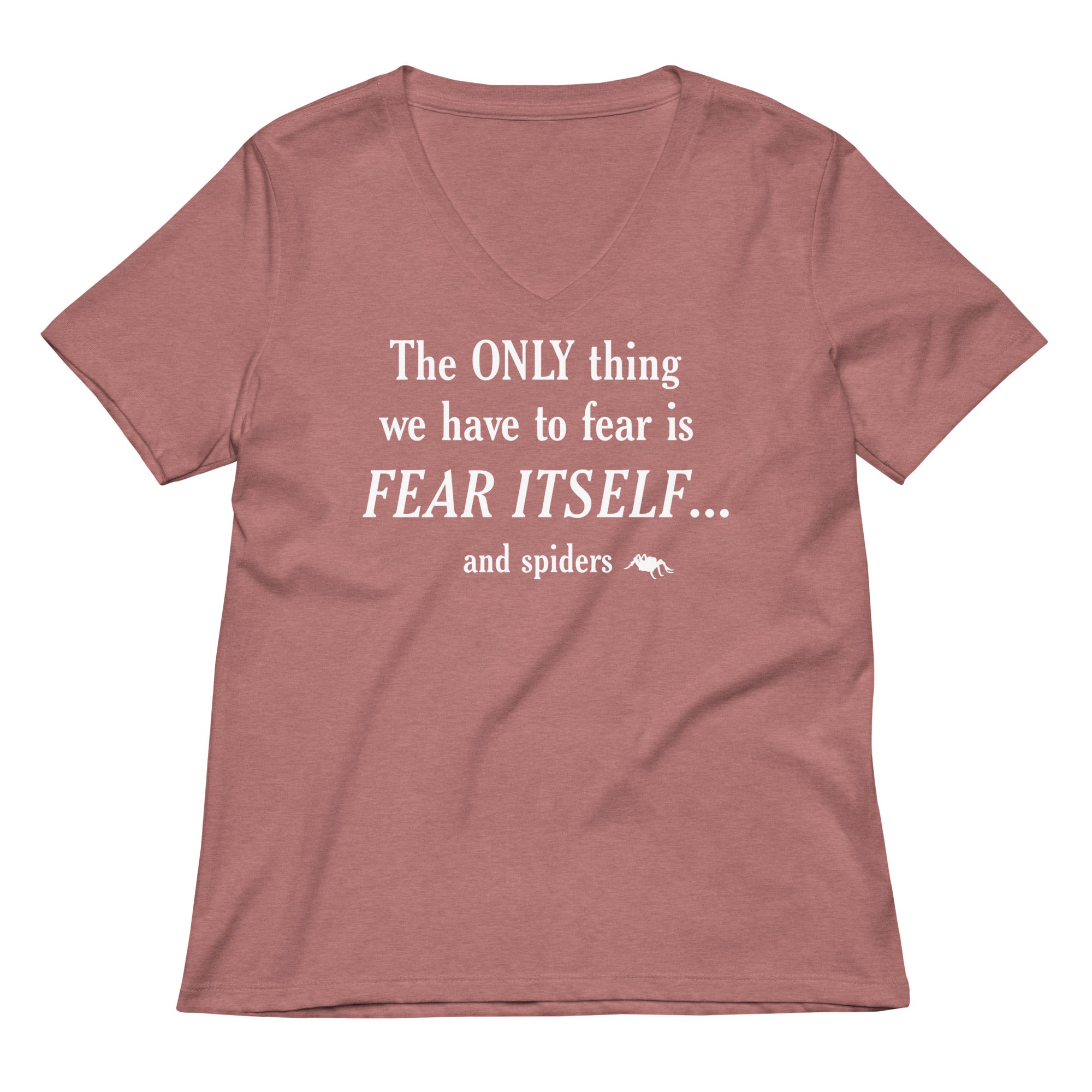 The Only Thing We Have To Fear Women's V-Neck Tee Hoodie, Sweatshirt | PureTeeCo.com (Image 5)
