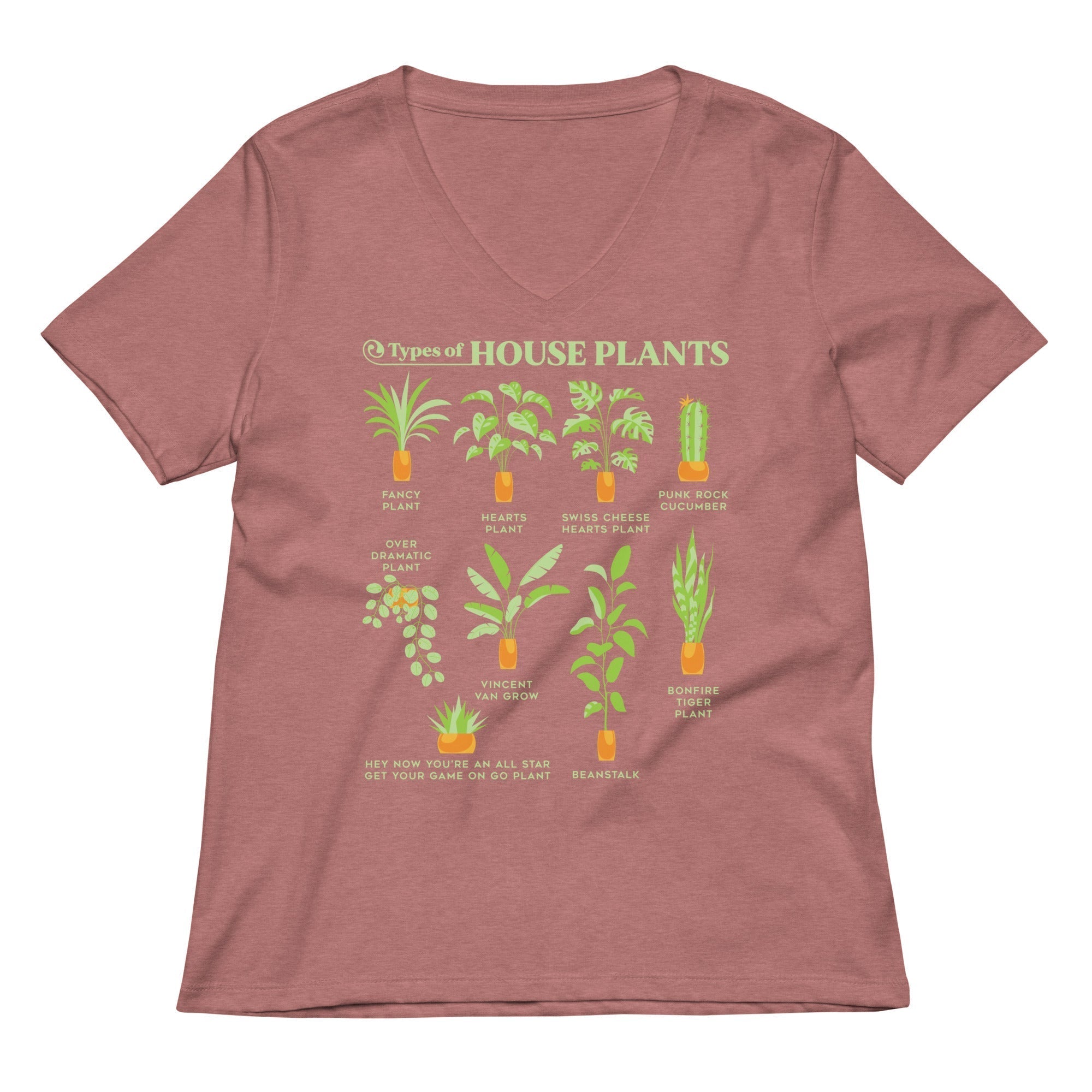 Types Of House Plants Women's V-Neck Tee Hoodie, Sweatshirt | PureTeeCo.com (Image 5)