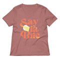 Say La Brie Women's V-Neck Tee Hoodie, Sweatshirt | PureTeeCo.com (Image 1)