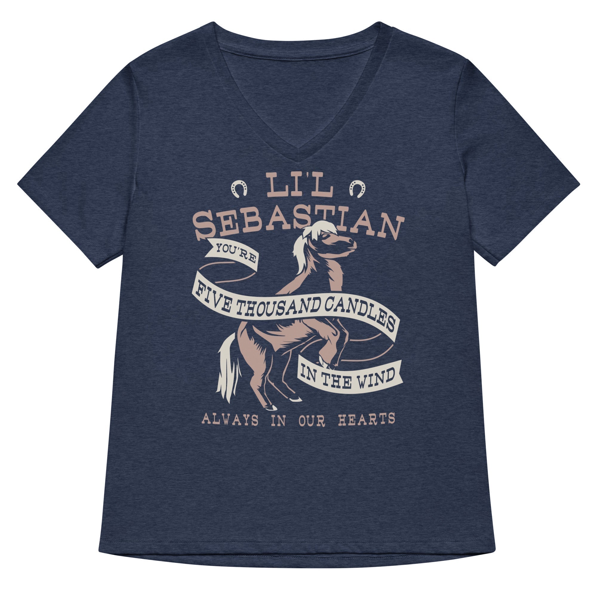 Li'l Sebastian Women's V-Neck Tee Hoodie, Sweatshirt | PureTeeCo.com (Image 2)
