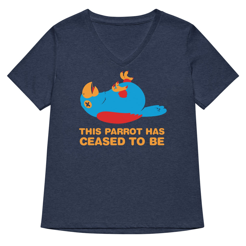 This Parrot Has Ceased To Be Women's V-Neck Tee Hoodie, Sweatshirt | PureTeeCo.com (Image 2)