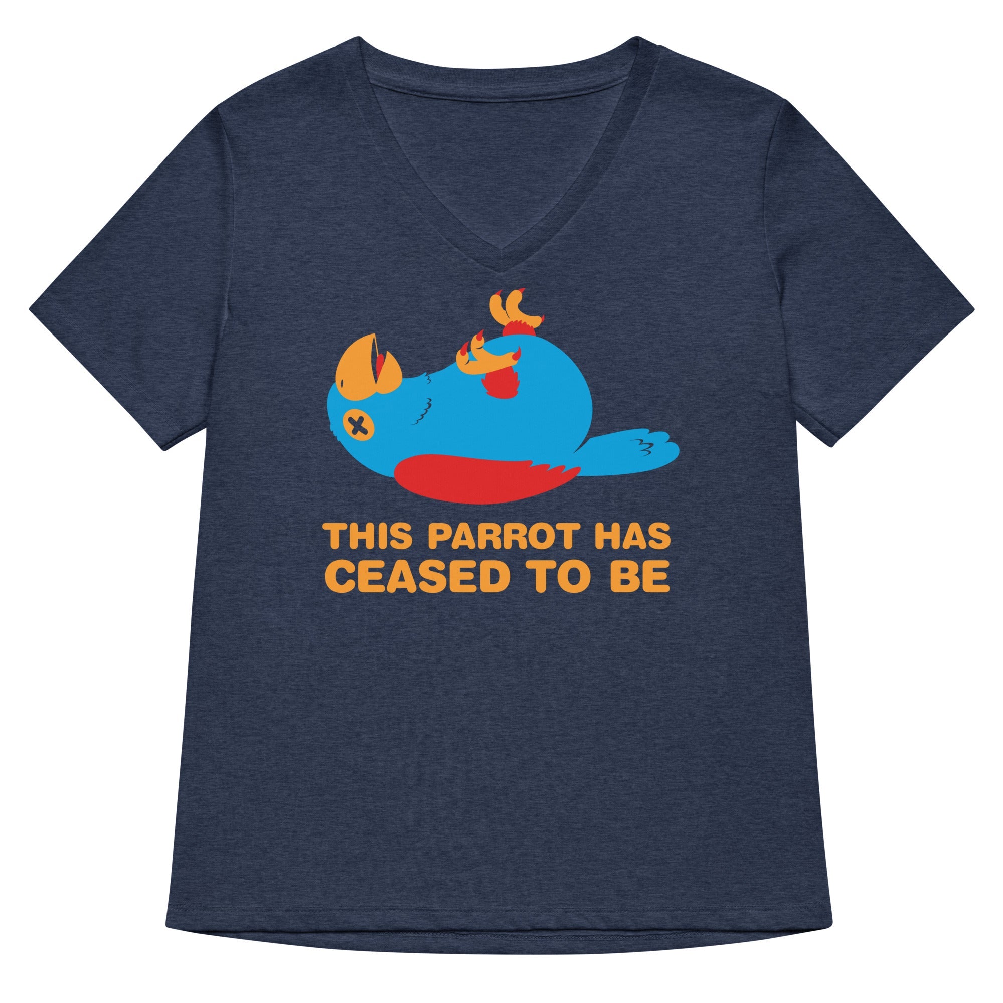This Parrot Has Ceased To Be Women's V-Neck Tee Hoodie, Sweatshirt | PureTeeCo.com (Image 2)