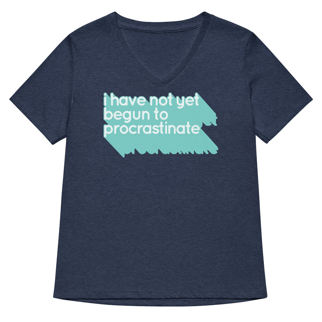 Not Begun To Procrastinate Women's V-Neck Tee Hoodie, Sweatshirt | PureTeeCo.com (Image 2)